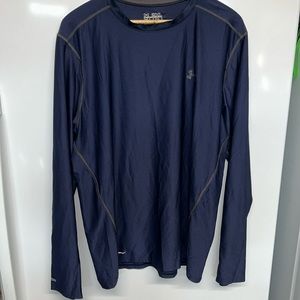 Under Armour Fitted Heat Gear Blue Pullover- XXL
